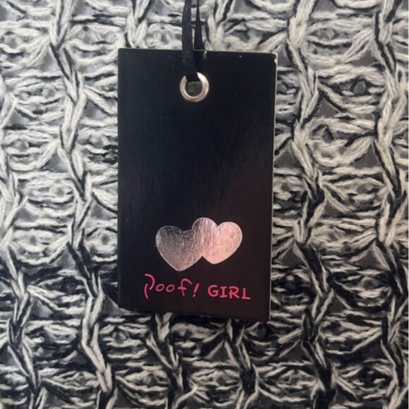 Poof! Girl Open Front Cardigan Sweater Girls Small Black Tan New Ombre - Picture 8 of 8